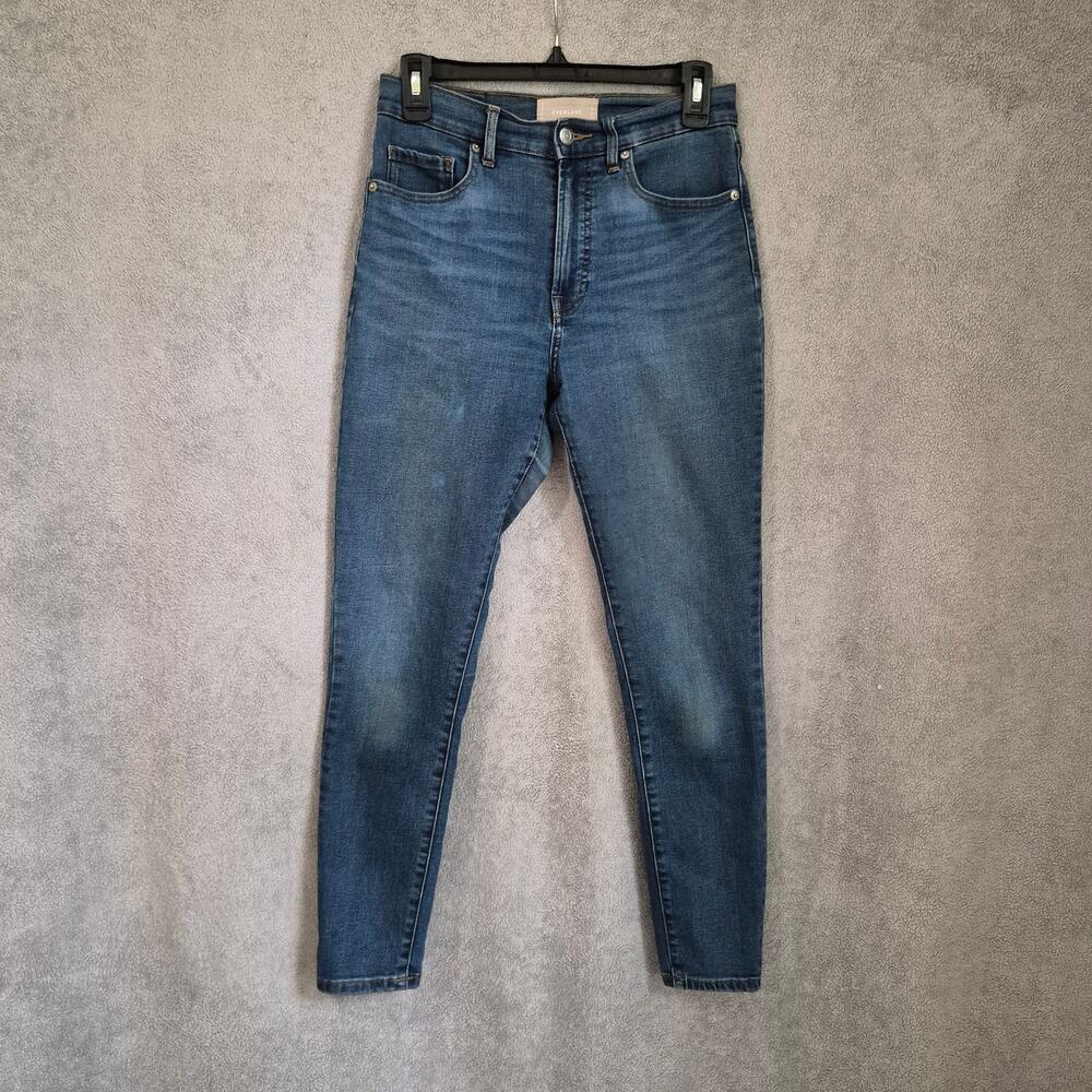 Everlane Stretch High-Rise Skinny Jeans Blue Denim Size 27